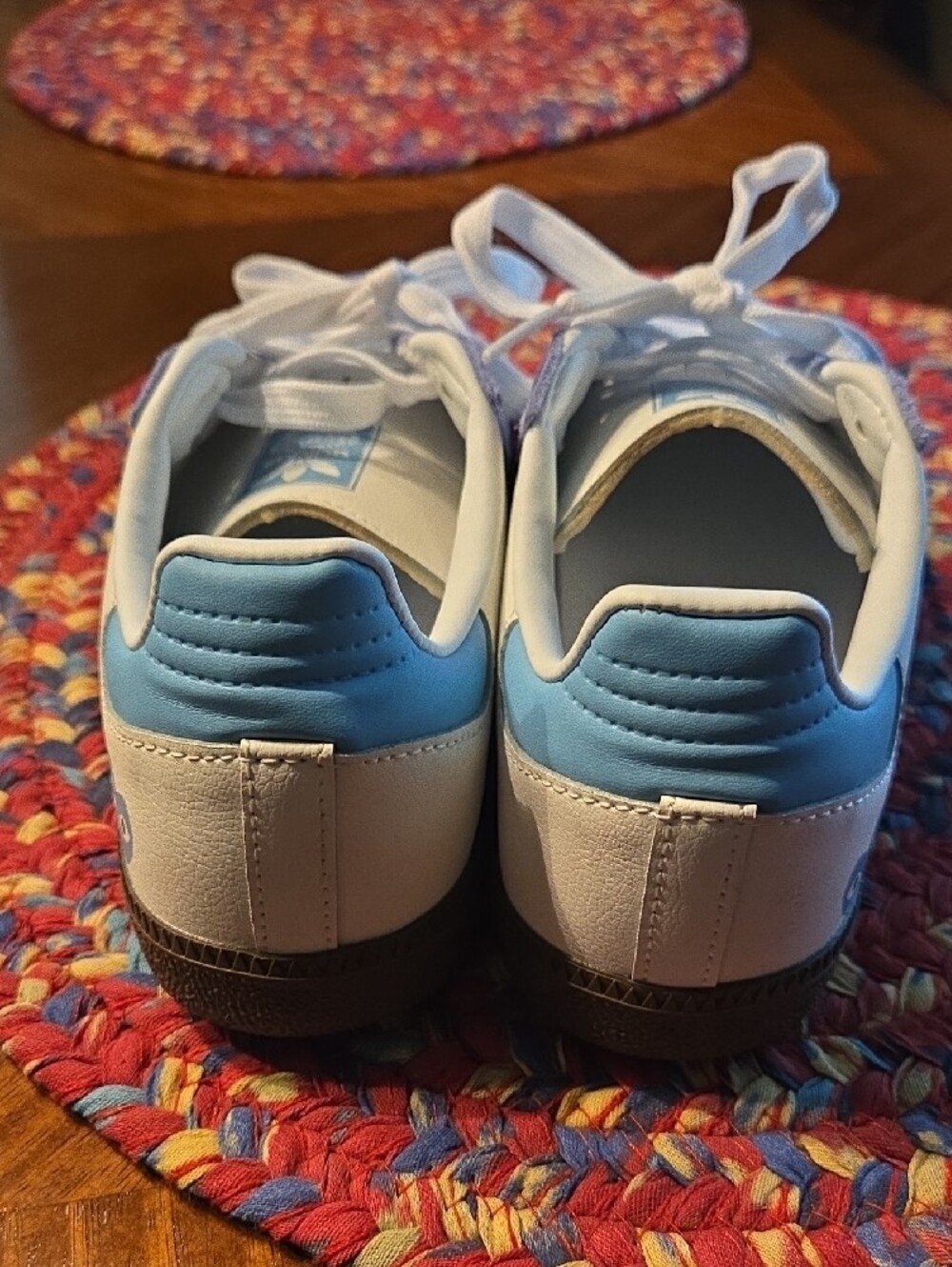 adidas Lavender and White Heart Accent Sneakers - Picture 5 of 7